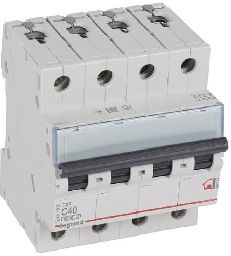 Выключатель автоматический Legrand TX3 6000 4п 40А C 6кА картинка